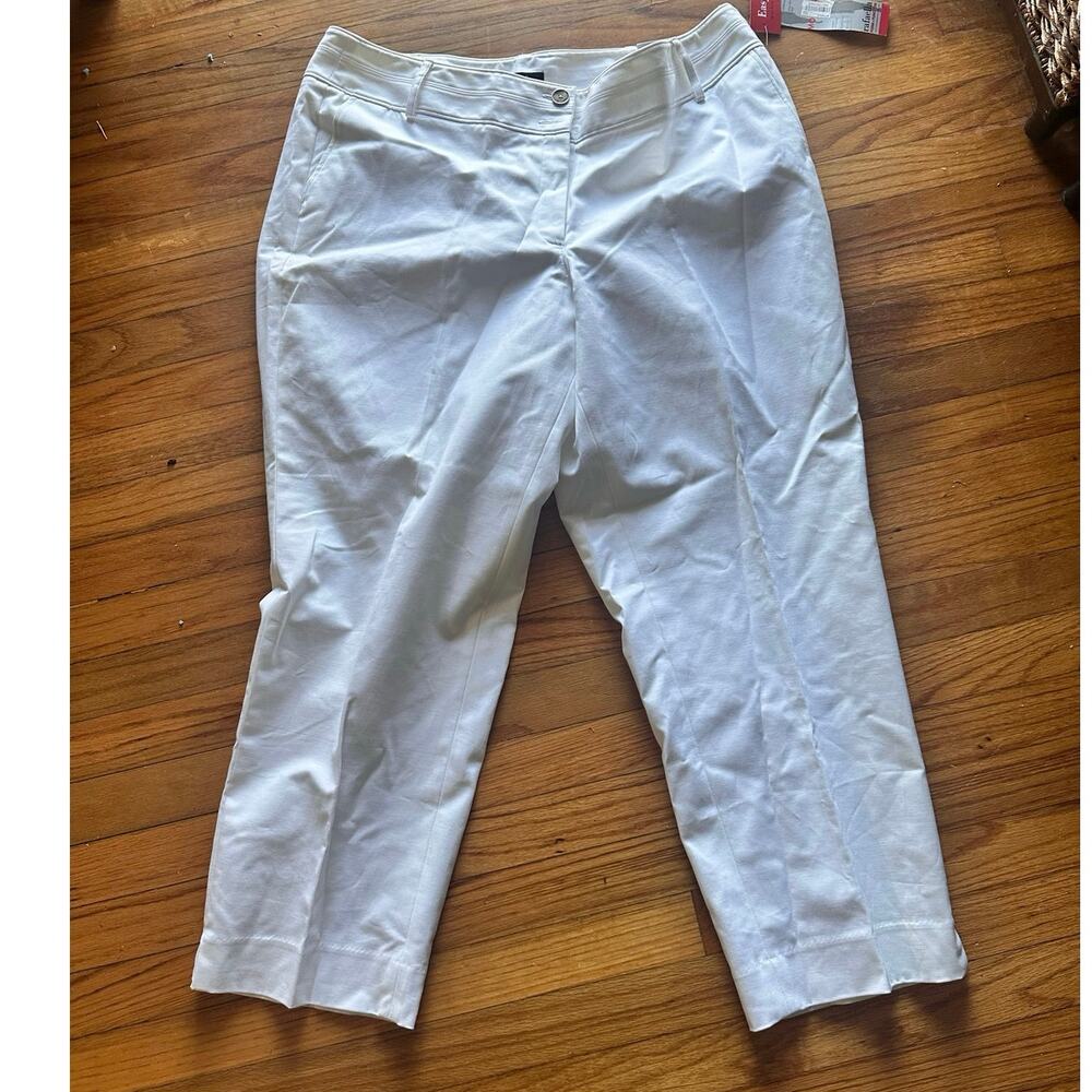 Rafaella Form + Function White Stretch Career Pan… - image 1